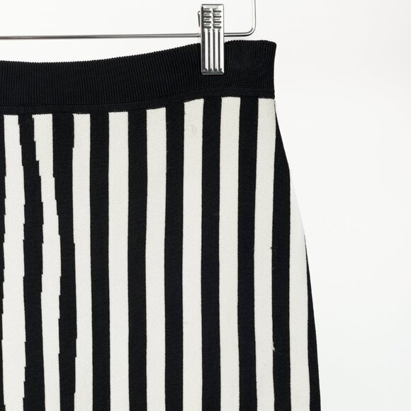 A.L.C. Jake White & Black Striped Knit Pencil Skirt - Picture 5 of 9